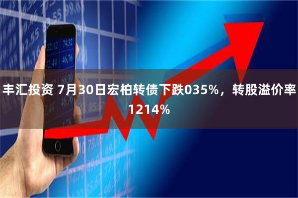 丰汇投资 7月30日宏柏转债下跌035%，转股溢价率1214%