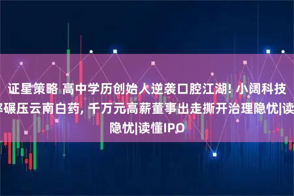 证星策略 高中学历创始人逆袭口腔江湖! 小阔科技毛利率碾压云南白药, 千万元高薪董事出走撕开治理隐忧|读懂IPO